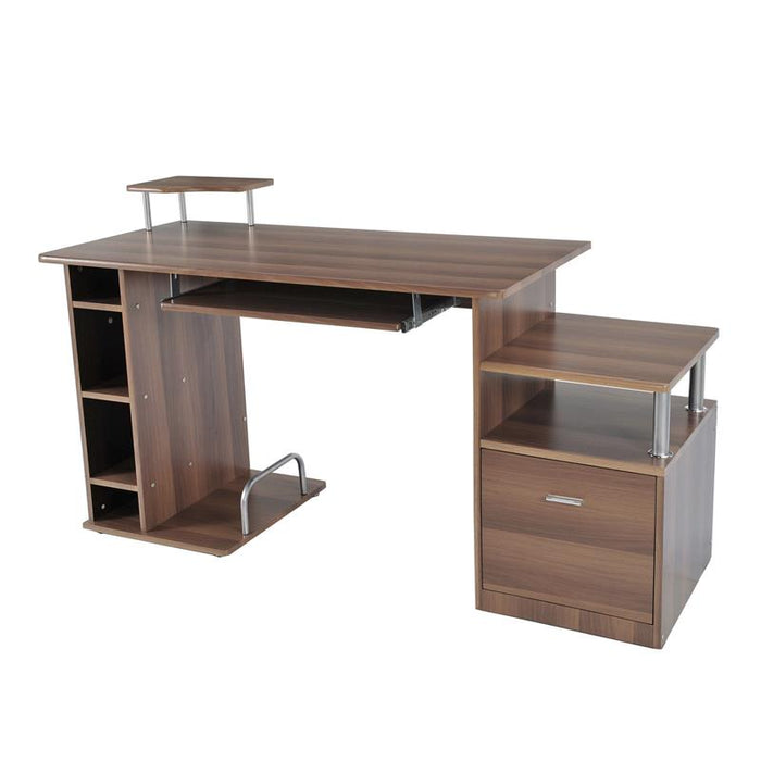 SCRIVANIA PER COMPUTER DA CAMERA O UFFICIO CON CASSETTO E LIBRERIA IN LEGNO 152 X 60 X 88 CM