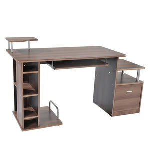 SCRIVANIA PER COMPUTER DA CAMERA O UFFICIO CON CASSETTO E LIBRERIA IN LEGNO 152 X 60 X 88 CM