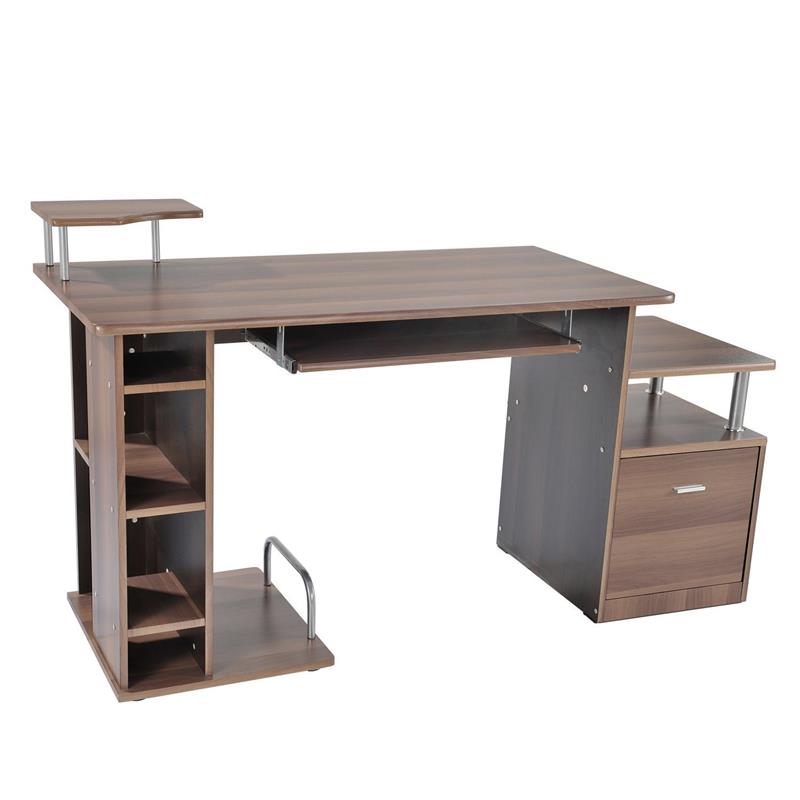 SCRIVANIA PER COMPUTER DA CAMERA O UFFICIO CON CASSETTO E LIBRERIA IN LEGNO 152 X 60 X 88 CM