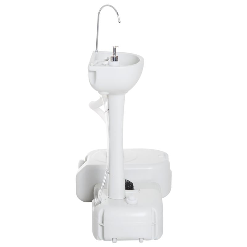 LAVABO PORTATILE SERBATOIO ACQUA 17 L SAPONE 3.5 L CISTERNA DI SCARICO 24 L