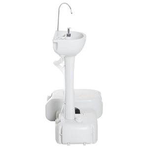 LAVABO PORTATILE SERBATOIO ACQUA 17 L SAPONE 3.5 L CISTERNA DI SCARICO 24 L
