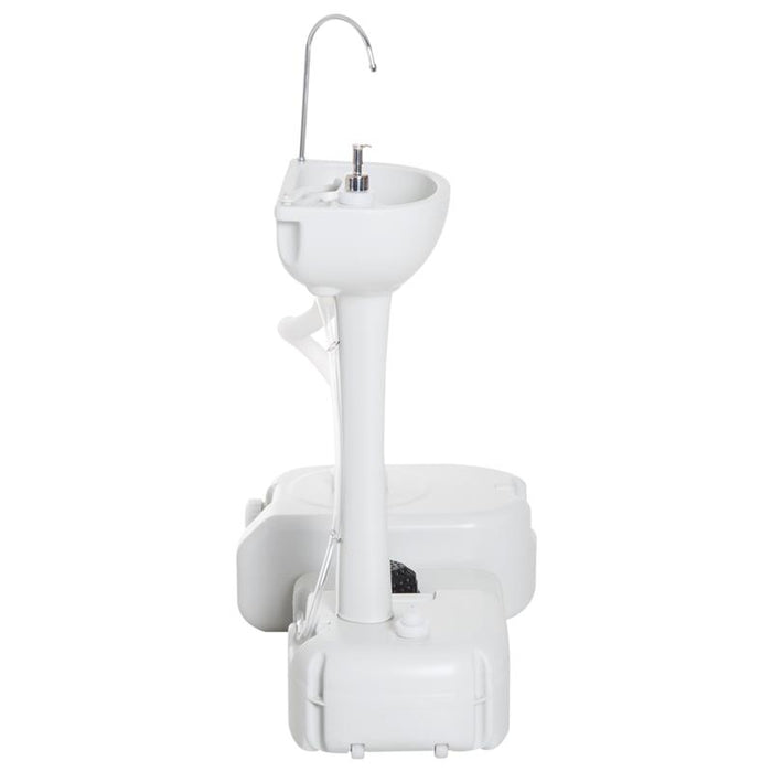 LAVABO PORTATILE SERBATOIO ACQUA 17 L SAPONE 3.5 L CISTERNA DI SCARICO 24 L