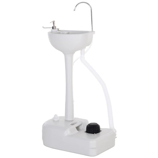 LAVABO PORTATILE DA CAMPEGGIO CON 2 RUOTE SERBATOIO ACQUA 17 L E SAPONE 3.5 L