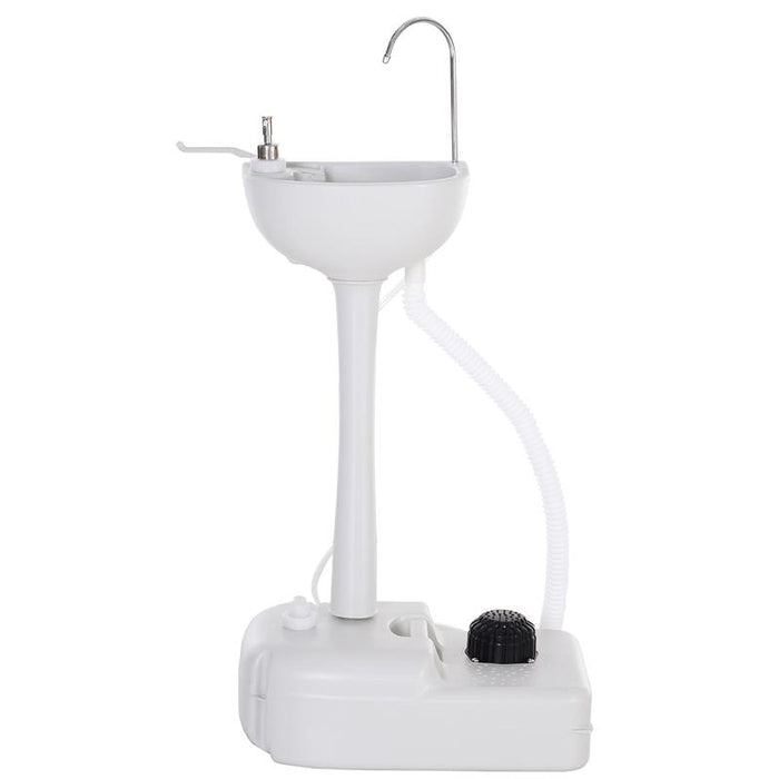 LAVABO PORTATILE DA CAMPEGGIO CON 2 RUOTE SERBATOIO ACQUA 17 L E SAPONE 3.5 L