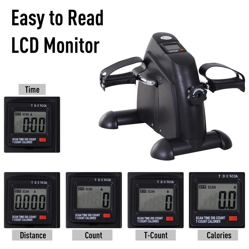 MINI PEDALIERA CYCLETTE PER GAMBE E BRACCIA NERO