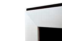 Camino a Bioetanolo da Parete/Incasso 120x49 cm Frame 1200 Bianco con Vetro