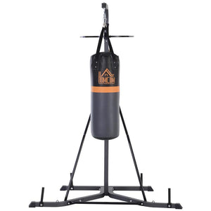 STAZIONE MULTIUSO REGOLABILE CON SACCO DA BOXE 20KG E PUNCHING BALL INCLUSO
