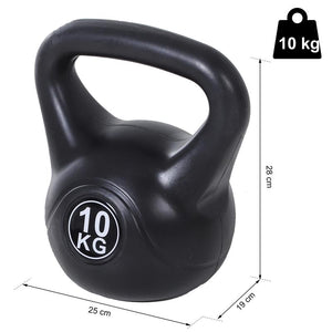 KETTLEBELL 10 KG PER ALLENAMENTO CROSS TRAINING NERO