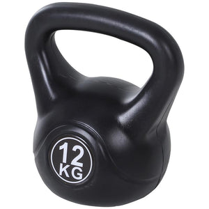 KETTLEBELL 12 KG PER ALLENAMENTO CROSS TRAINING NERO