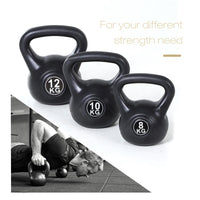 KETTLEBELL 12 KG PER ALLENAMENTO CROSS TRAINING NERO
