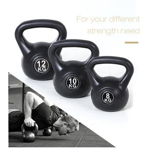 KETTLEBELL 12 KG PER ALLENAMENTO CROSS TRAINING NERO