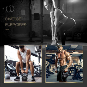 KETTLEBELL 12 KG PER ALLENAMENTO CROSS TRAINING NERO