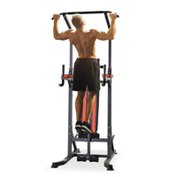 STAZIONE DI ALLENAMENTO PIEGHEVOLE MULTIFUNZIONALE IN ACCIAIO ROSSO E NERO