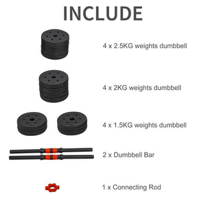 SET 2 IN 1 BILANCIERI E MANUBRIO COMPONIBILE 25 KG