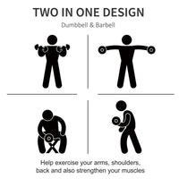 SET 2 IN 1 BILANCIERI E MANUBRIO COMPONIBILE 25 KG