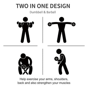 SET 2 IN 1 BILANCIERI E MANUBRIO COMPONIBILE 25 KG