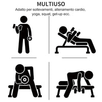 SET 6 MANUBRI PESI PER BRACCIA CON VALIGETTA DA 0.5 KG 1 KG 1.5 KG ACCIAIO