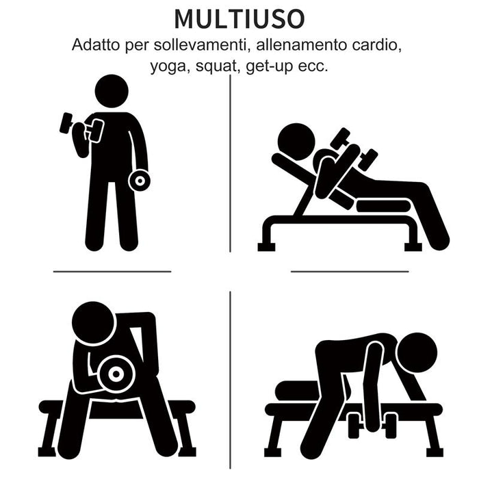 SET 6 MANUBRI PESI PER BRACCIA CON VALIGETTA DA 0.5 KG 1 KG 1.5 KG ACCIAIO