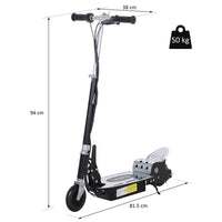 MONOPATTINO ELETTRICO PER BAMBINI CON FRENO E CAVALLETTO, NERO