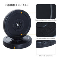 SET DI 4 DISCHI PESI PER BILANCIERE TOTALE 30 KG 2 X 5 KG E 2 X 10 KG