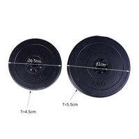 SET DI 4 DISCHI PESI PER BILANCIERE TOTALE 30 KG 2 X 5 KG E 2 X 10 KG