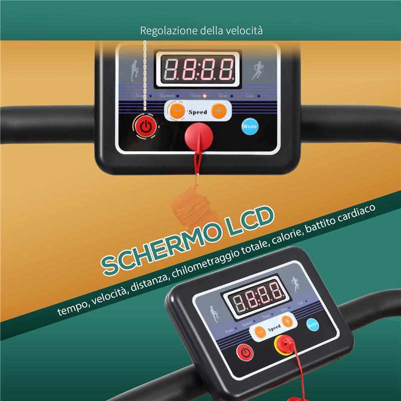 TAPIS ROULANT ELETTRICO PIEGHEVOLE SCHERMO LCD 500 W