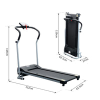 TAPIS ROULANT ELETTRICO E PIEGHEVOLE CON SCHERMO LCD MOTORE 500W VELOCITÀ 10KM/H