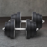 SET MANUBRI PALESTRA 40 KG 2 MANUBRI IN ACCIAIO CON 12 PESI DA 5KG 2.5KG 1.5 KG