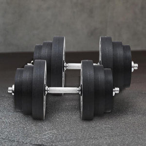 SET MANUBRI PALESTRA 40 KG 2 MANUBRI IN ACCIAIO CON 12 PESI DA 5KG 2.5KG 1.5 KG