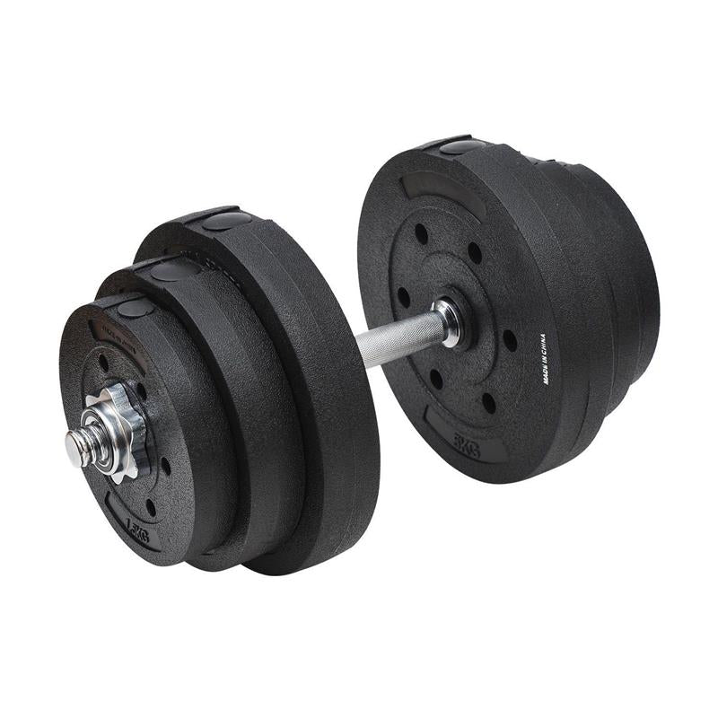 SET MANUBRI PALESTRA 40 KG 2 MANUBRI IN ACCIAIO CON 12 PESI DA 5KG 2.5KG 1.5 KG