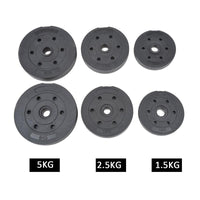 SET MANUBRI PALESTRA 40 KG 2 MANUBRI IN ACCIAIO CON 12 PESI DA 5KG 2.5KG 1.5 KG