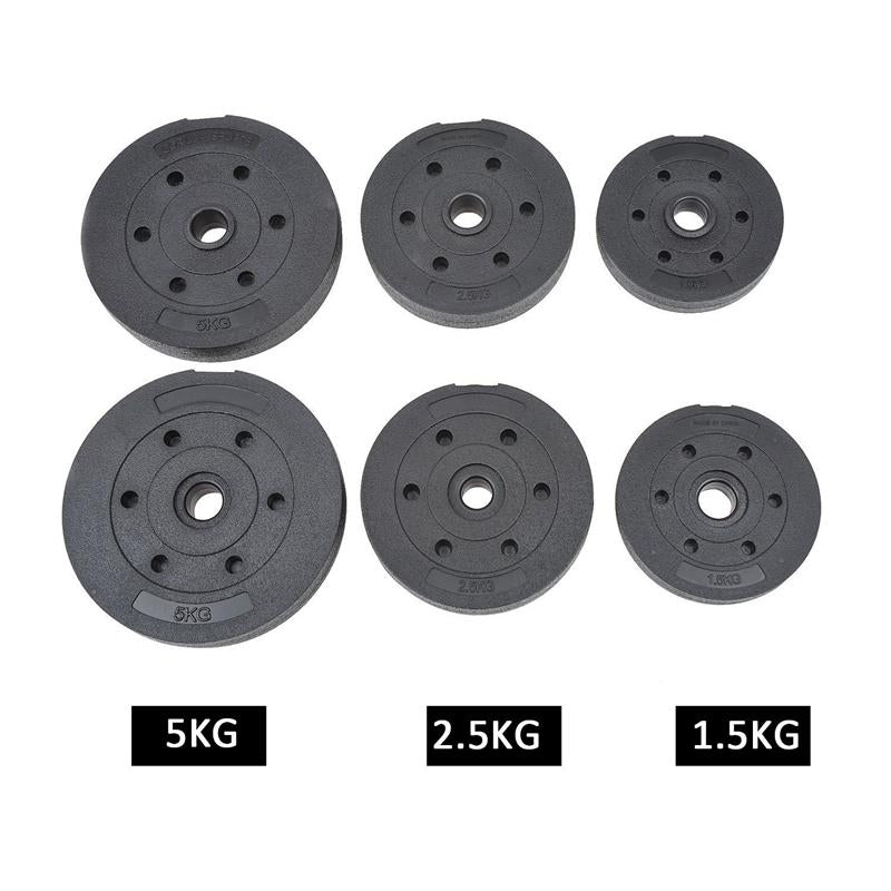 SET MANUBRI PALESTRA 40 KG 2 MANUBRI IN ACCIAIO CON 12 PESI DA 5KG 2.5KG 1.5 KG