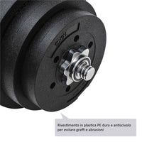 SET MANUBRI PALESTRA 40 KG 2 MANUBRI IN ACCIAIO CON 12 PESI DA 5KG 2.5KG 1.5 KG