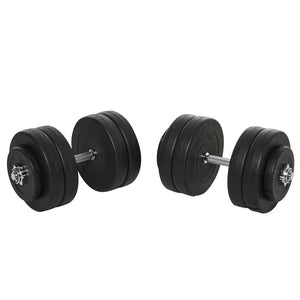 SET MANUBRI PALESTRA 50 KG KIT PESI REGOLABILE CON 12 DISCHI GOMMATI NERO