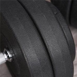 SET MANUBRI PALESTRA 50 KG KIT PESI REGOLABILE CON 12 DISCHI GOMMATI NERO