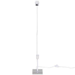 LAMPADA DA TERRA CON PIANTANA IN TESSUTO BIANCO