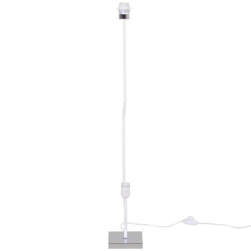 LAMPADA DA TERRA CON PIANTANA IN TESSUTO BIANCO