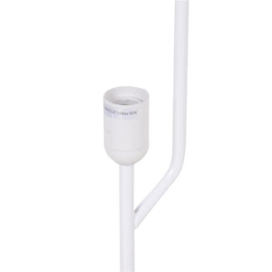 LAMPADA DA TERRA CON PIANTANA IN TESSUTO BIANCO