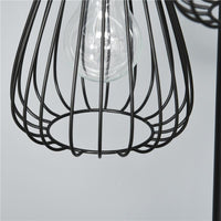 LAMPADA DA TERRA PIANTANA DESIGN VINTAGE INDUSTRIALE IN METALLO NERO