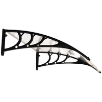 PENSILINA TETTOIA IMPERMEABILE E ANTI-UV IN POLICARBONATO 80 X 100 X 23 CM