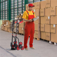 CARRELLO PORTAPACCHI CARICHI PESANTI PIEGHEVOLE IN METALLO CON 6 RUOTE PER SCALE CARICO MASSIMO 150KG