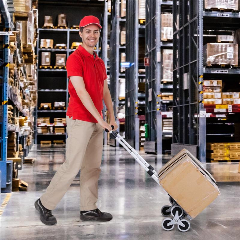 CARRELLO PORTAPACCHI PIEGHEVOLE IN ALLUMINIO CON 6 RUOTE PER SCALE CARICO 70KG