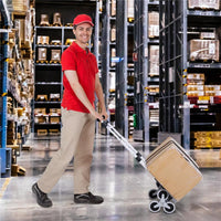 CARRELLO PORTAPACCHI PIEGHEVOLE IN ALLUMINIO CON 6 RUOTE PER SCALE CARICO 70KG