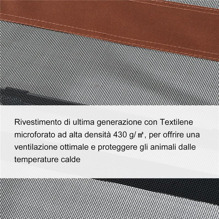 BRANDINA LETTINO PER CANI PIEGHEVOLE IN METALLO E TESSUTO CON SACCA DI TRASPORTO