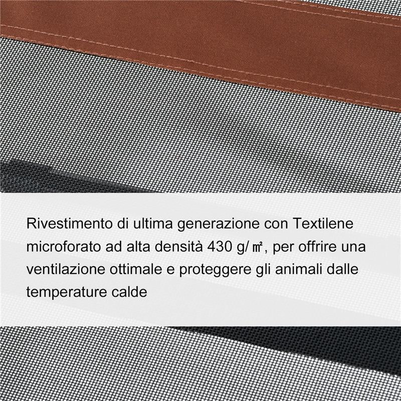 BRANDINA LETTINO PER CANI PIEGHEVOLE IN METALLO E TESSUTO CON SACCA DI TRASPORTO