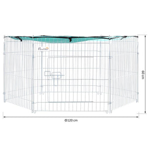 RECINTO PER ANIMALI DOMESTICI CON COPERTURA IMPERMEABILE 6 MODULI 59 X 60CM