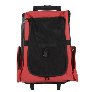 TROLLEY ZAINO 2 IN 1 PER PICCOLI ANIMALI DOMESTICI 35X27X49 CM ROSSO