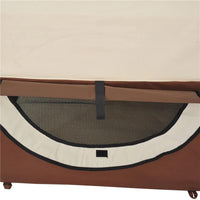 TRASPORTINO PER CANI E GATTI PIEGHEVOLE 70 X 51 X 49 CM COLORE CAFFÈ