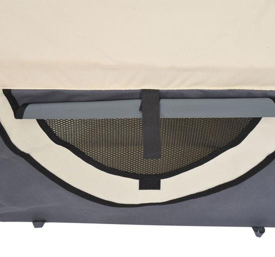 TRASPORTINO PER CANI E GATTI PIEGHEVOLE 46 X 36 X 41 CM COLORE GRIGIO