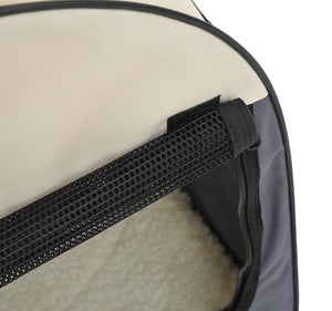 TRASPORTINO PER CANI E GATTI PIEGHEVOLE 46 X 36 X 41 CM COLORE GRIGIO